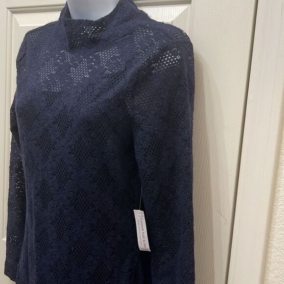 VENUS Blue Long Sleeve Sheath Maxi Dress And Slip Sz Small 2 Pieces Floral Lace - Picture 5 of 17